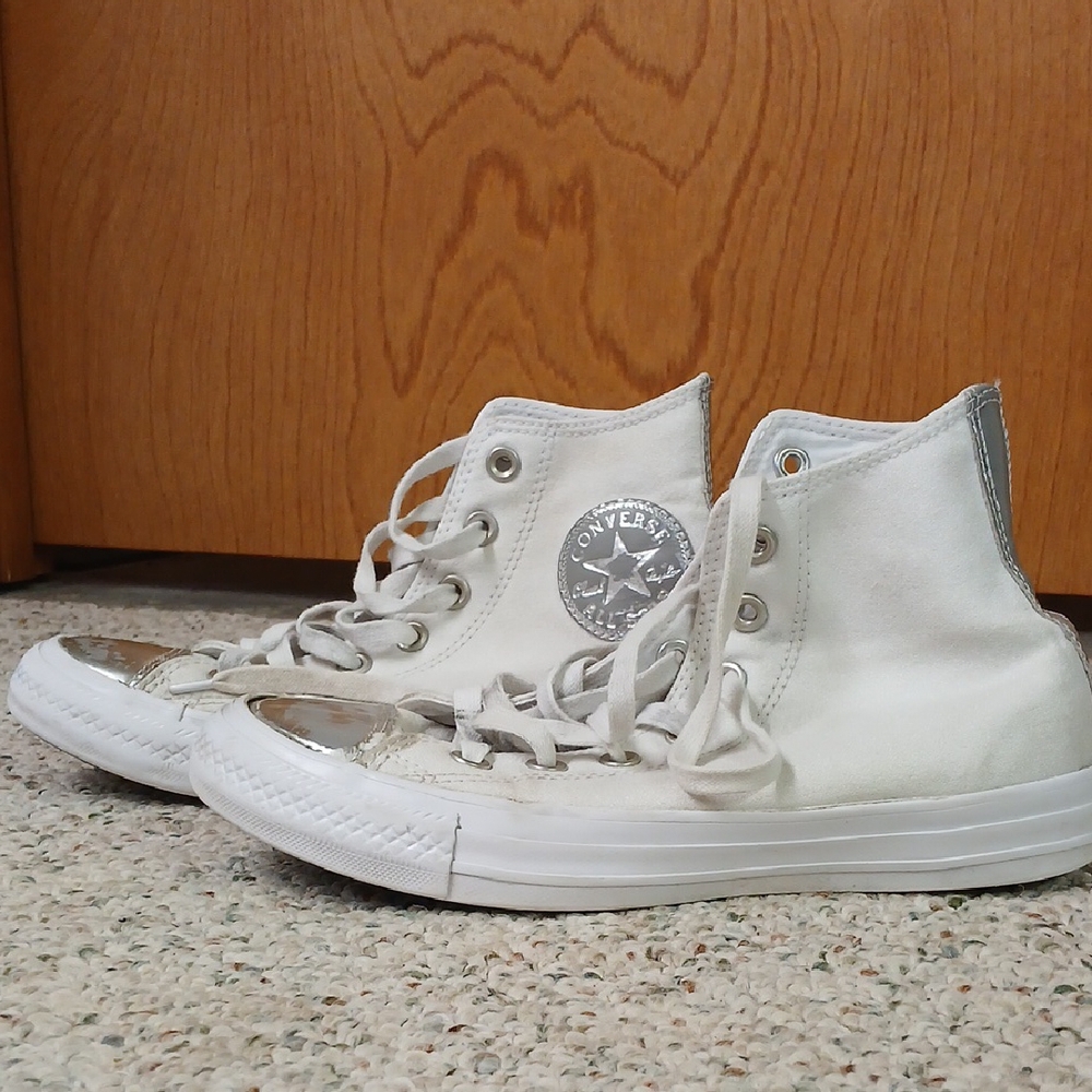 Converse White High-Top Sneakers